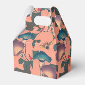 Pink Bee Flower Classic Hokusai Art Bedankdoosjes (Achterkant)