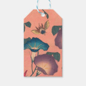 Pink Bee Flower Classic Hokusai Art Cadeaulabel (Voorkant)
