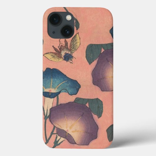 Pink Bee Flower Classic Hokusai Art Case-Mate iPhone Case (Achterkant)