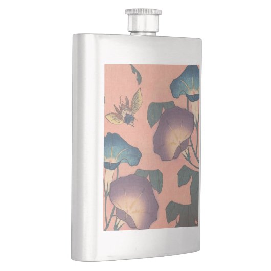 Pink Bee Flower Classic Hokusai Art Flacon (Rechts)
