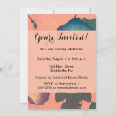 Pink Bee Flower Classic Hokusai Art Kaart (Voorkant)