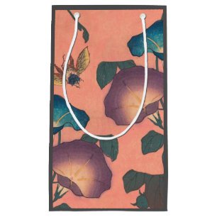 Pink Bee Flower Classic Hokusai Art Klein Cadeauzakje