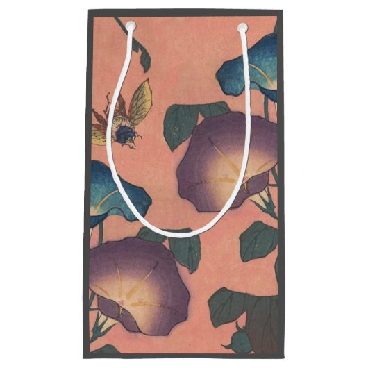 Pink Bee Flower Classic Hokusai Art Klein Cadeauzakje (Voorkant)