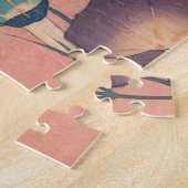 Pink Bee Flower Classic Hokusai Art Legpuzzel (Zijkant)