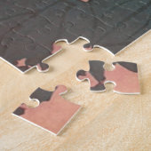 Pink Bee Flower Classic Hokusai Art Legpuzzel (Zijkant)