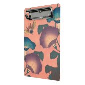 Pink Bee Flower Classic Hokusai Art Mini Klembord (Angled2)