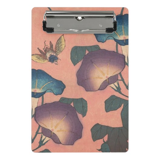 Pink Bee Flower Classic Hokusai Art Mini Klembord (Voorkant)