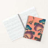 Pink Bee Flower Classic Hokusai Art Notitieboek (Binnen)