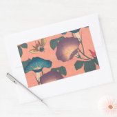 Pink Bee Flower Classic Hokusai Art Rechthoekige Sticker (Envelop)