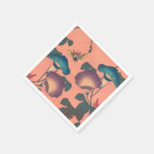 Pink Bee Flower Classic Hokusai Art Servet (Hoek)