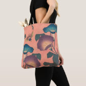 Pink Bee Flower Classic Hokusai Art Tote Bag (Dichtbij)