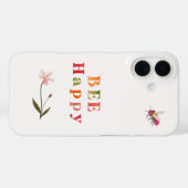 Pink Bee Inspirerend Quote Flower Boho Case-Mate iPhone Case (Achterkant (horizontaal))