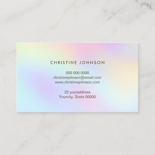 pink bee-logo visitekaartje (Achterkant)