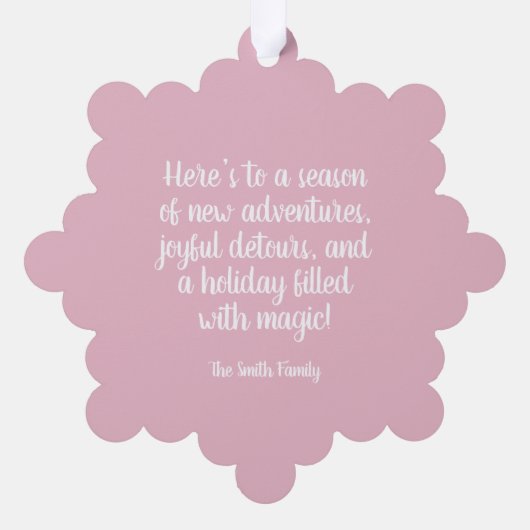 Pink Beetle Holiday Ornament & Gift Label (Achterkant)