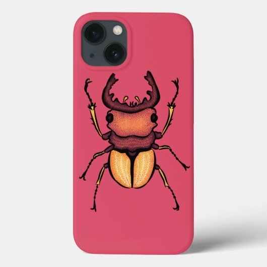 Pink Beetle Insect Lover Art Case-Mate iPhone Case (Achterkant)