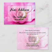 Pink Begonia Nieuwe Adres Aankondiging (Voorkant / Achterkant)