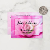 Pink Begonia Nieuwe Adres Aankondiging (Voorkant / Achterkant in situ)