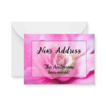 Pink Begonia Nieuwe Adres Aankondiging