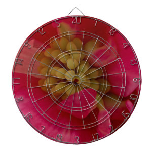 Pink Begonia Stamen Macro Dart Board Dartbord