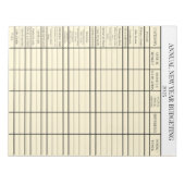 Pink Beige jaarlijkse nieuwjaarsbudgettering Notitieblok (Voorkant)