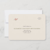 Pink Belle Époque Dragonfly Love Art Nouveau RSVP Kaart (Achterkant)