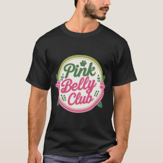 Pink Belly Club Logo Basic Donker T-shirt