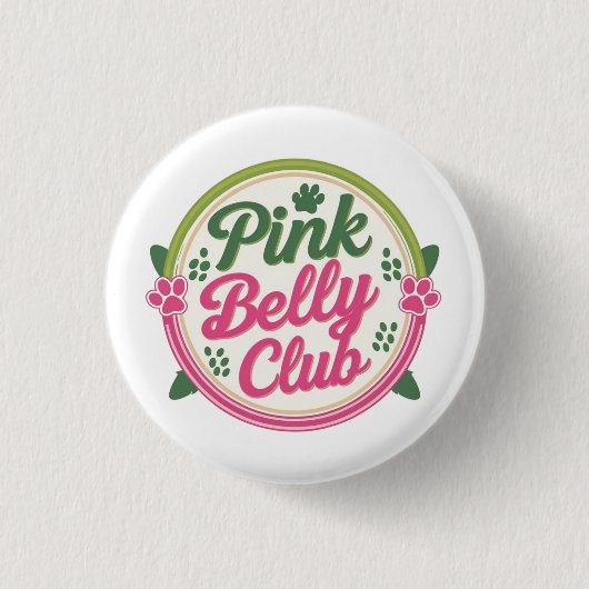 Pink Belly Club Logo Button Pin (Voorkant)