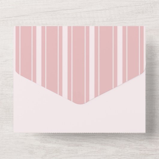 Pink Belofte - Lege Spiegel All In One Uitnodiging (Achterkant)