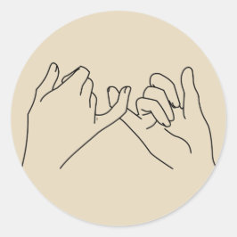 pink-belofte ronde sticker