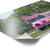 Pink Ben Wheeler, Texas, Hogfest Bus Foto Afdruk (Hoek)