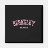 Pink Berkeley California Ca Varsity Style On Berke Magneet (Voorkant)
