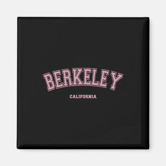 Pink Berkeley California Ca Varsity Style On Berke Magneet (Voorkant)