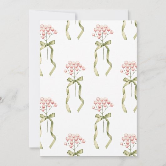 Pink Berries Corporate Christmas Office Council Kaart (Achterkant)