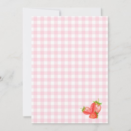 Pink Berry eerste verjaardag Kaart (Achterkant)