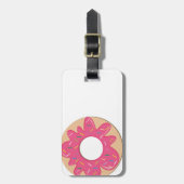 Pink Berry Sprinkle Donut Bagagelabel (Voorkant verticaal)