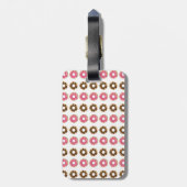 Pink Berry Sprinkle Donut Bagagelabel (Achterkant verticaal)