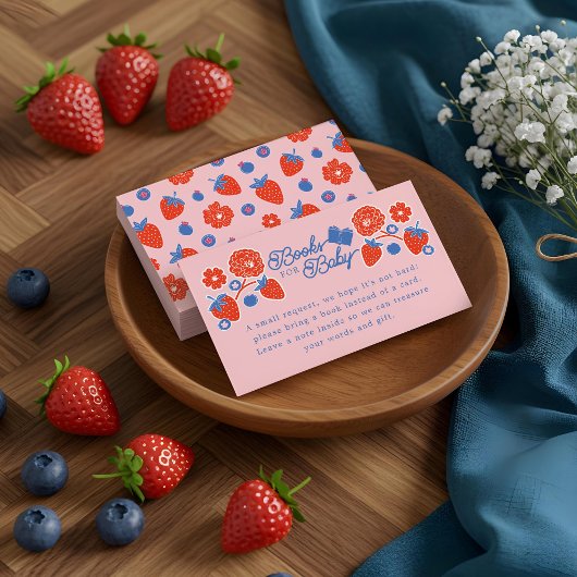 Pink Berry Sweet Blooms & Berries Boeken voor Baby Informatiekaartje