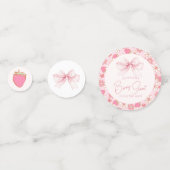 Pink Berry Sweet Strawberry Baby shower Confetti (Voorkanten)