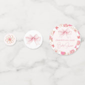 Pink Berry Sweet Strawberry Baby shower Confetti (Achterkanten)