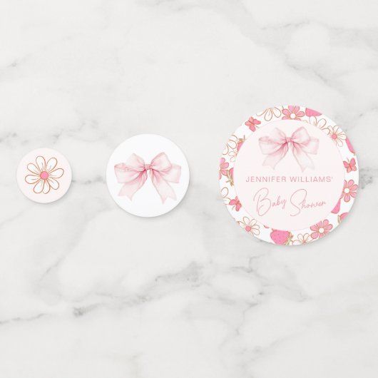 Pink Berry Sweet Strawberry Baby shower Confetti (Achterkanten)