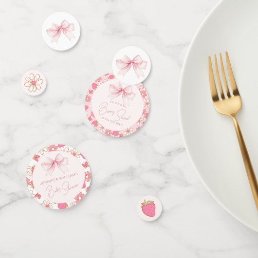 Pink Berry Sweet Strawberry Baby shower Confetti (Groep)