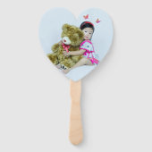 Pink Berry Sweet Strawbery Verjaardag Meisje Foto Handwaaier (Achterkant)