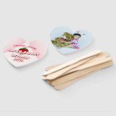 Pink Berry Sweet Strawbery Verjaardag Meisje Foto Handwaaier (Niet-gemonteerd)