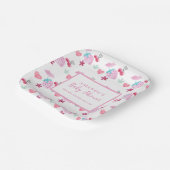Pink Berry Sweet Sweetheart Valentijn Baby shower Papieren Bordje (Gebogen)