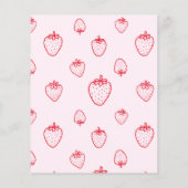 Pink Berry Sweet Theme Baby shower Afternoon Tea (Achterkant)