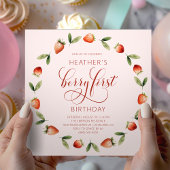 Pink Berry Verjaardag Kaart