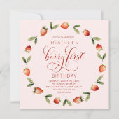 Pink Berry Verjaardag Kaart (Voorkant)
