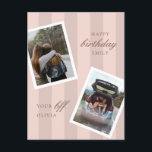 Pink Best Friends Foto Happy Birthday Briefkaart<br><div class="desc">Roze Beste Vrienden Foto Happy Birthday Briefkaart</div>
