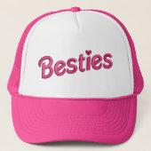 Pink Besties Trucker Pet (Voorkant)