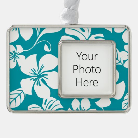 PINK BIKINI (AQUAMARINE) VERZILVERD OMLIJST ORNAMENT (Voorkant)